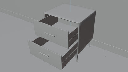 Realistic Bedside Nightstand
